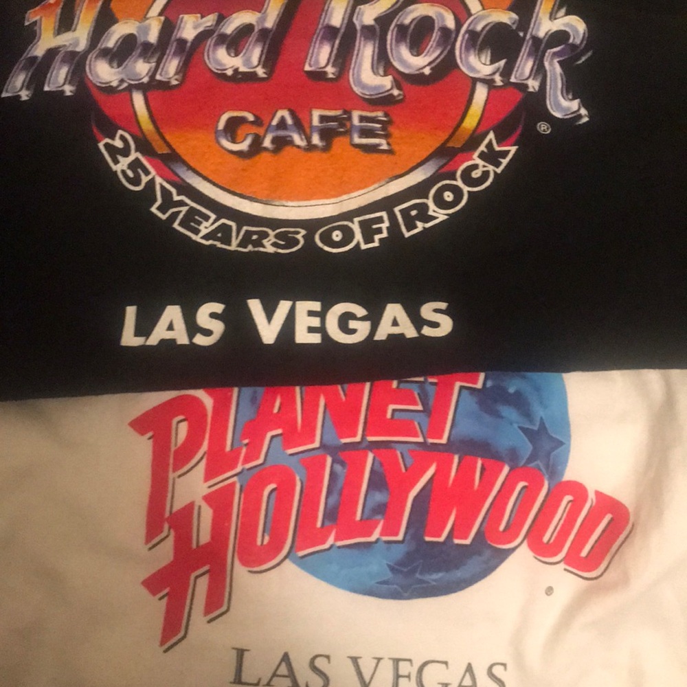 2 for one Hard Rock Cafe Vegas tshirt